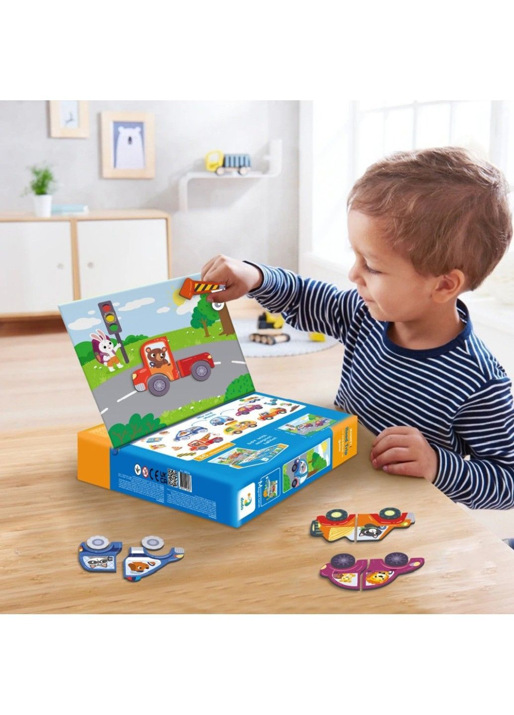 Магнітна гра "Дорожні пригоди" 200244, 1 магнітна дощечка, 36 магнітів DoDo Toys (368834650)