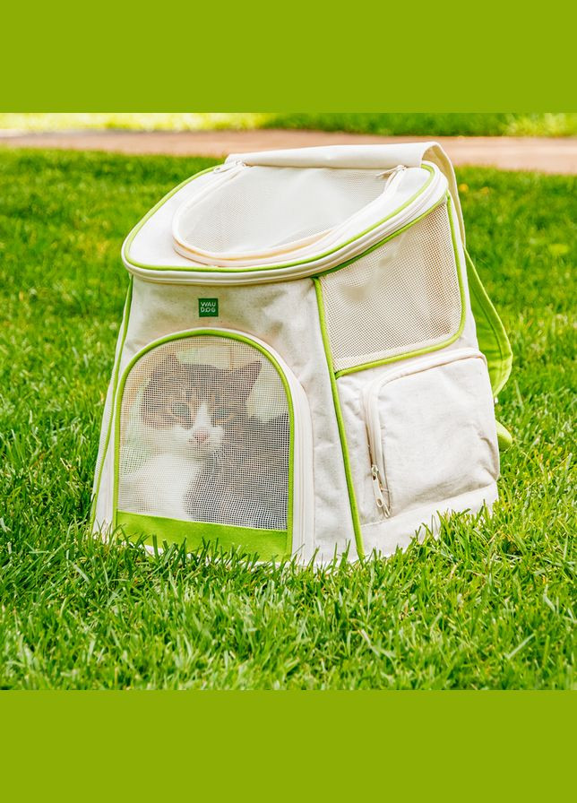 Рюкзак-переноска для кошек и мелких пород собак Relax Eco, 40*40*26 см, до 8 кг WAUDOG (322073890)