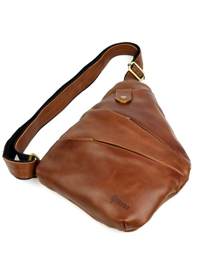 Чоловіча сумка-слінг через плече для лівші GB-6405-3md коньячна TARWA (322284170)