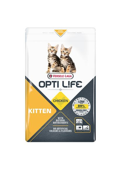 Сухий беззерновий суперпреміум корм для кошенят Opti Life Kitten курка 2.5 кг (5410340413098) Versele-Laga (316629893)
