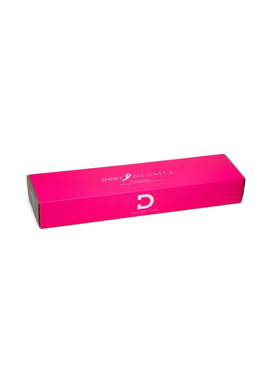 Вибромассажер Die Cast 3 Hot Pink, очень мощный, питание 220В, металлический корпус Doxy (334285645)