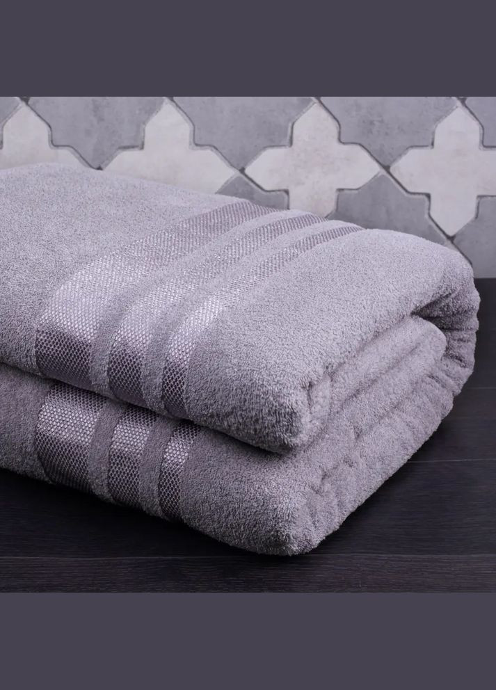 Простынь махровая Aisha - Ai-home серый 150*200 Aisha Home Textile (288536649)