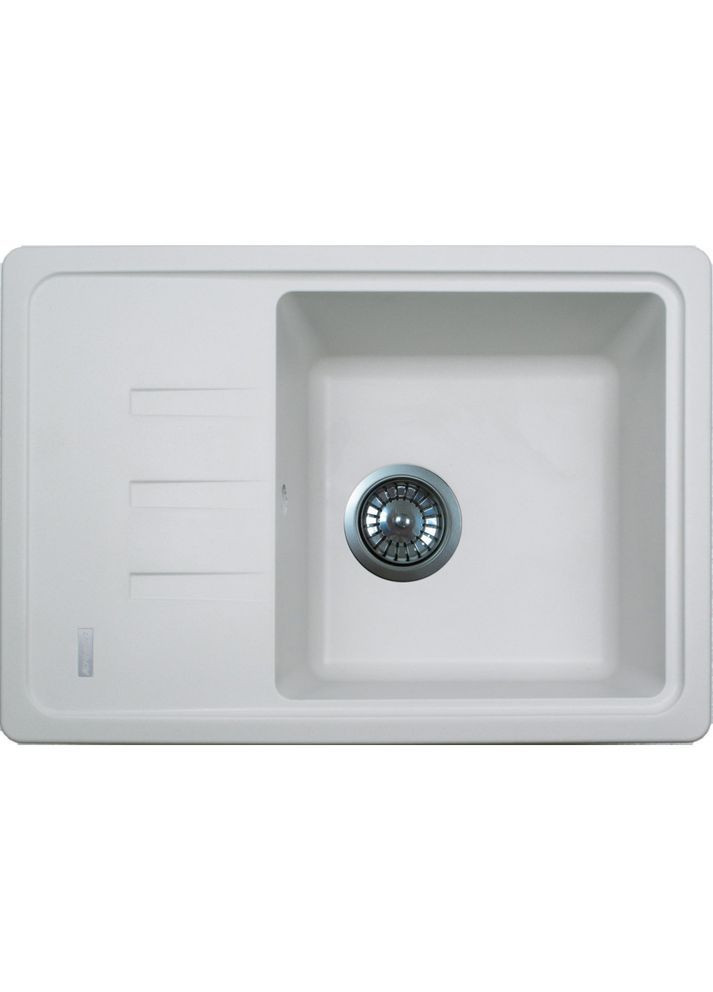 Кухонна мийка зі штучного каменю/кварцева 615х430х200мм, прямокутна SLIM Білий (44280615430) Adamant (369798640)