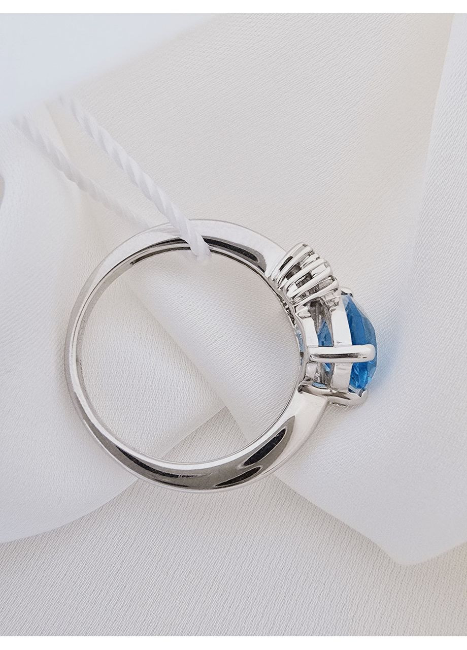 Золота каблучка з топазом і діамантами (16р) 1221341н-7к Тріумф (369165172)