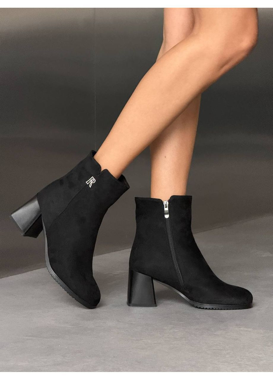 Черные зимняя женские зимние ботинки No Brand