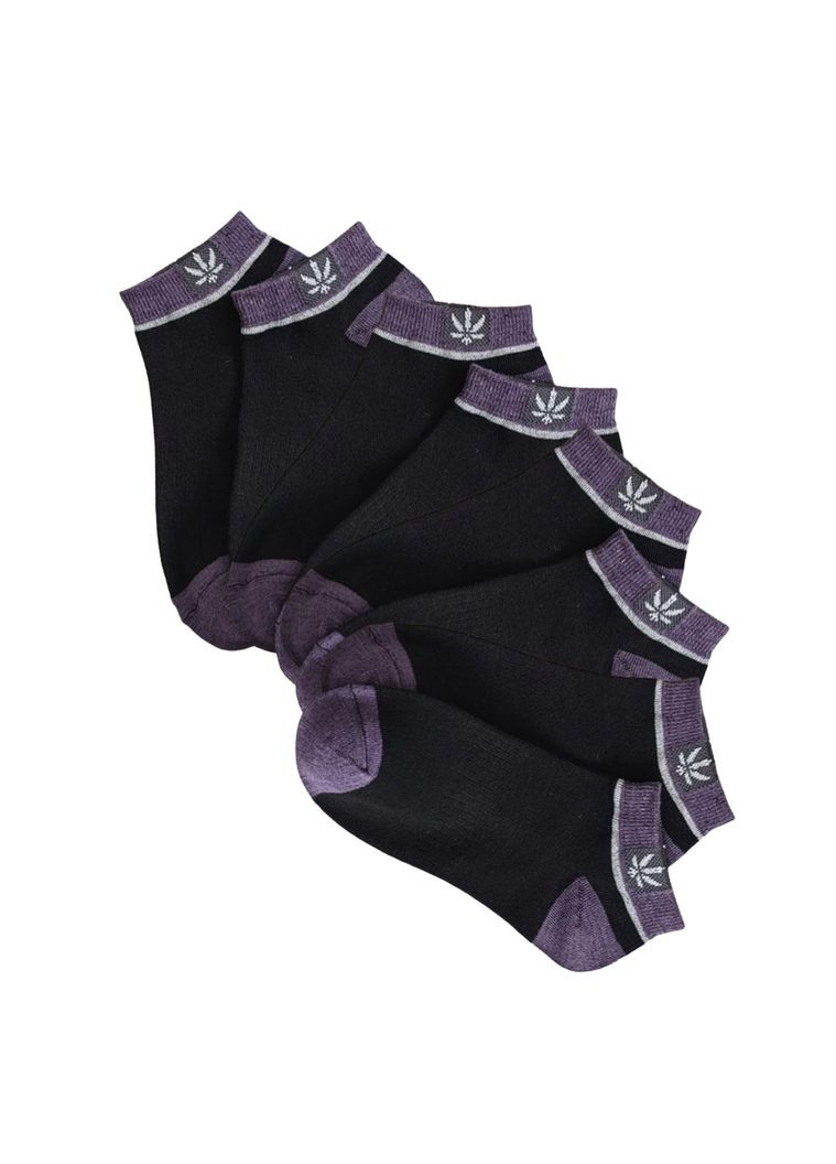 Стильні чоловічі шкарпетки розмір 36-38 Hempo Чорно-фіолетовий, 4 пари BAFT (293488853)