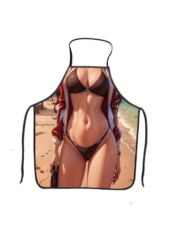 Фартук прикольный девушка для праздника 80 на 60 см разноцветный Jannet Фартух (328597184)