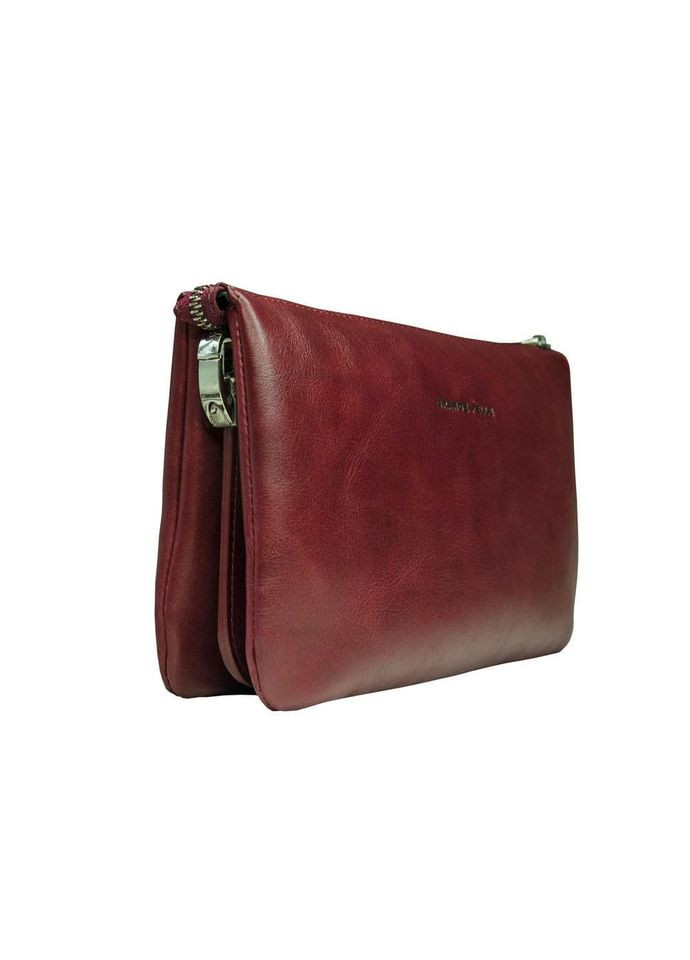 Жіночий клатч із ремінцем через плече, вишня 70566101 Grande Pelle (305078255)