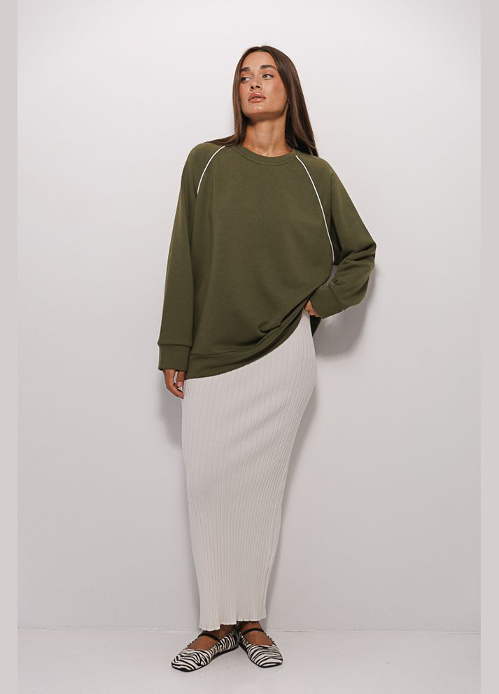 В`язана довга спідниця рожева в широкий рубчик Arjen (302337077)