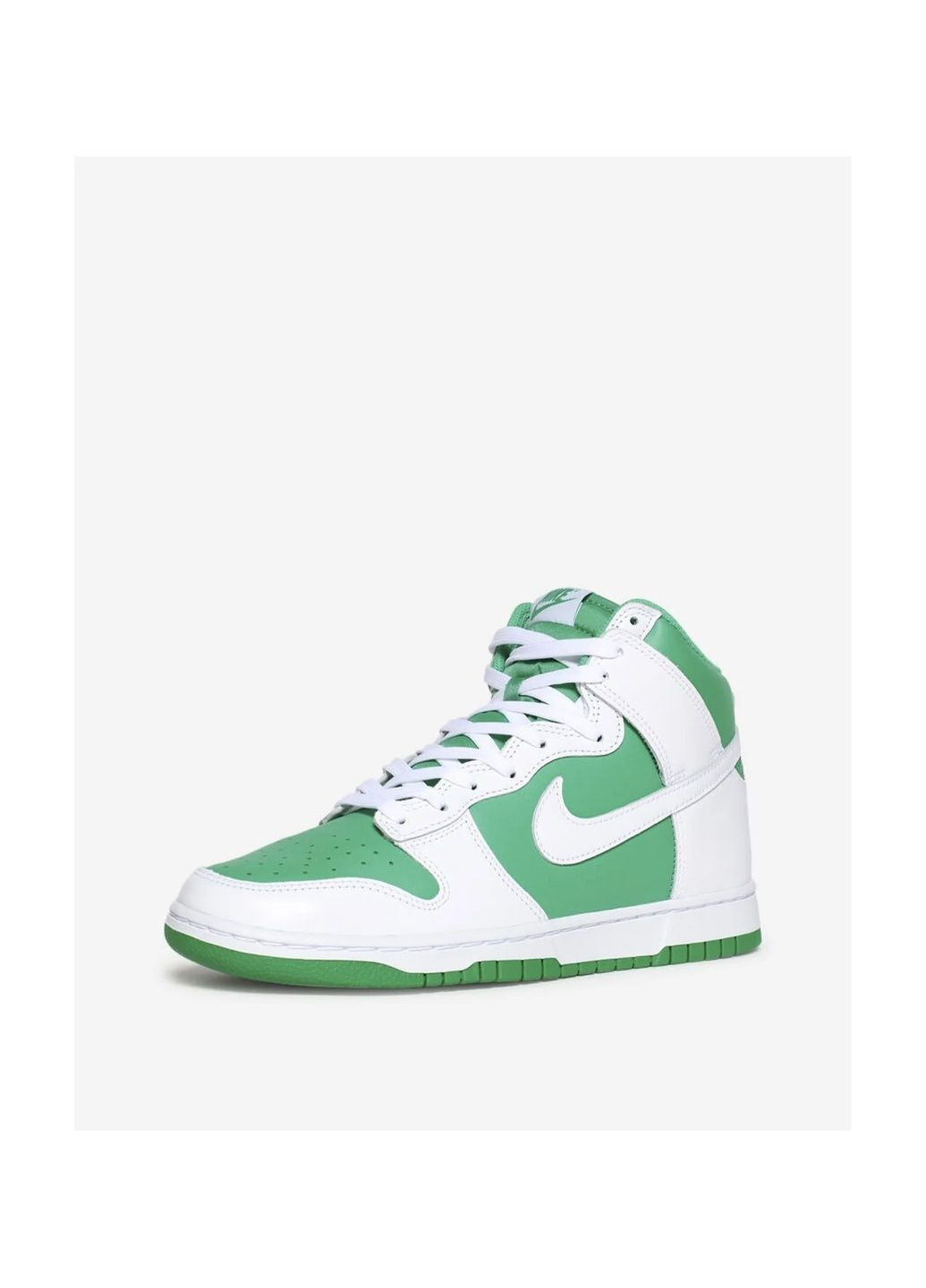 Белые кроссовки мужские dunk high retro white/green Nike