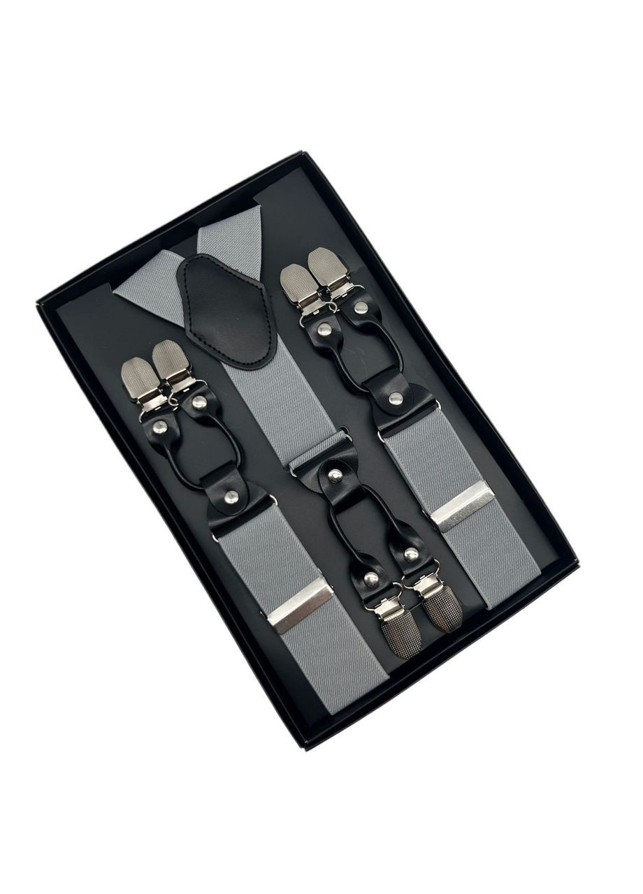 Підтяжки для штанів унісекс еластичні, регульовані, 6 металевих кліпс KT7003201, Світло Solve (368561439)