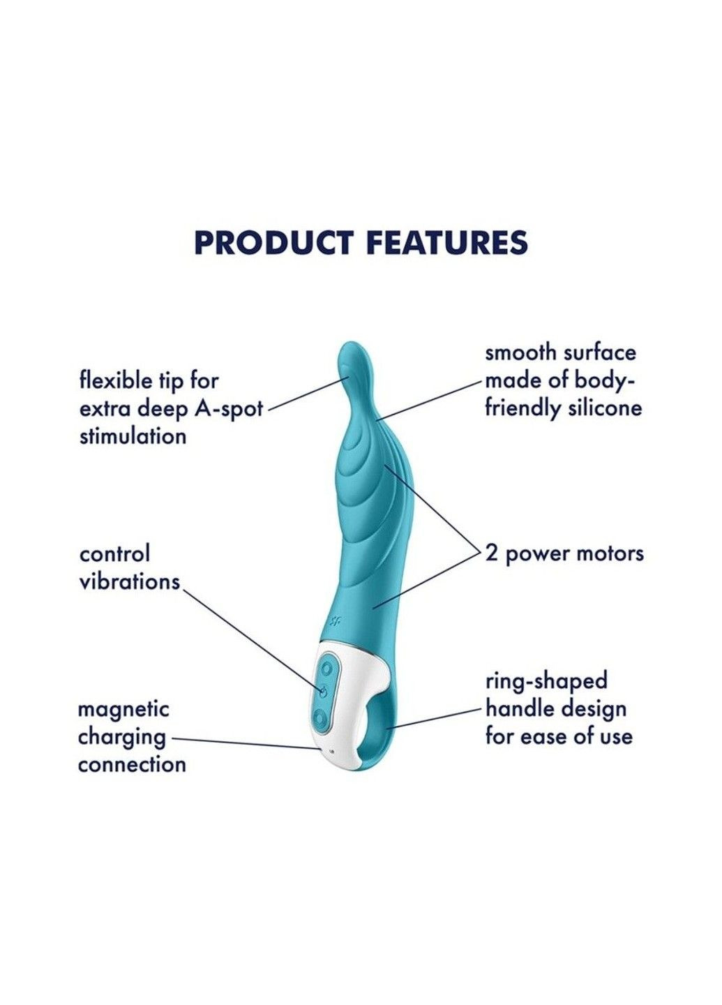 Вибратор для точки А A-Mazing 2 Turquoise Satisfyer (316252707)