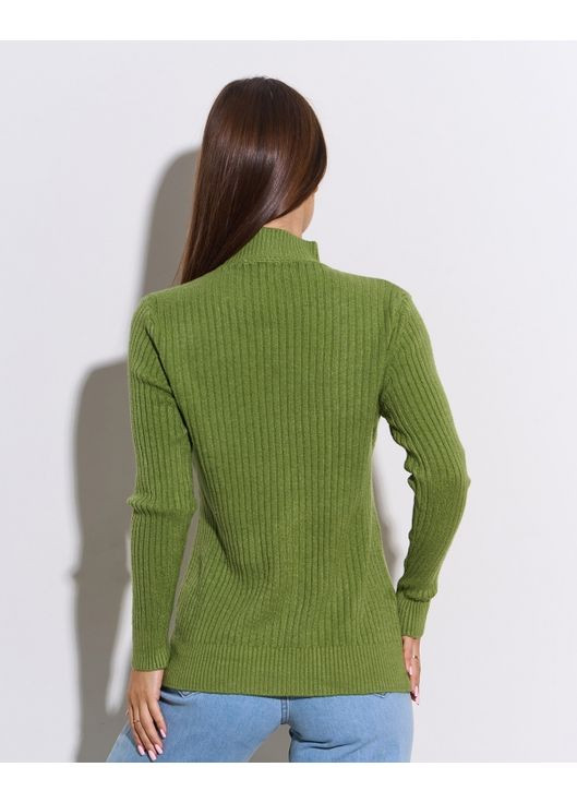 Зелений демісезонний кашемірова водолазка в рубчик Magnet