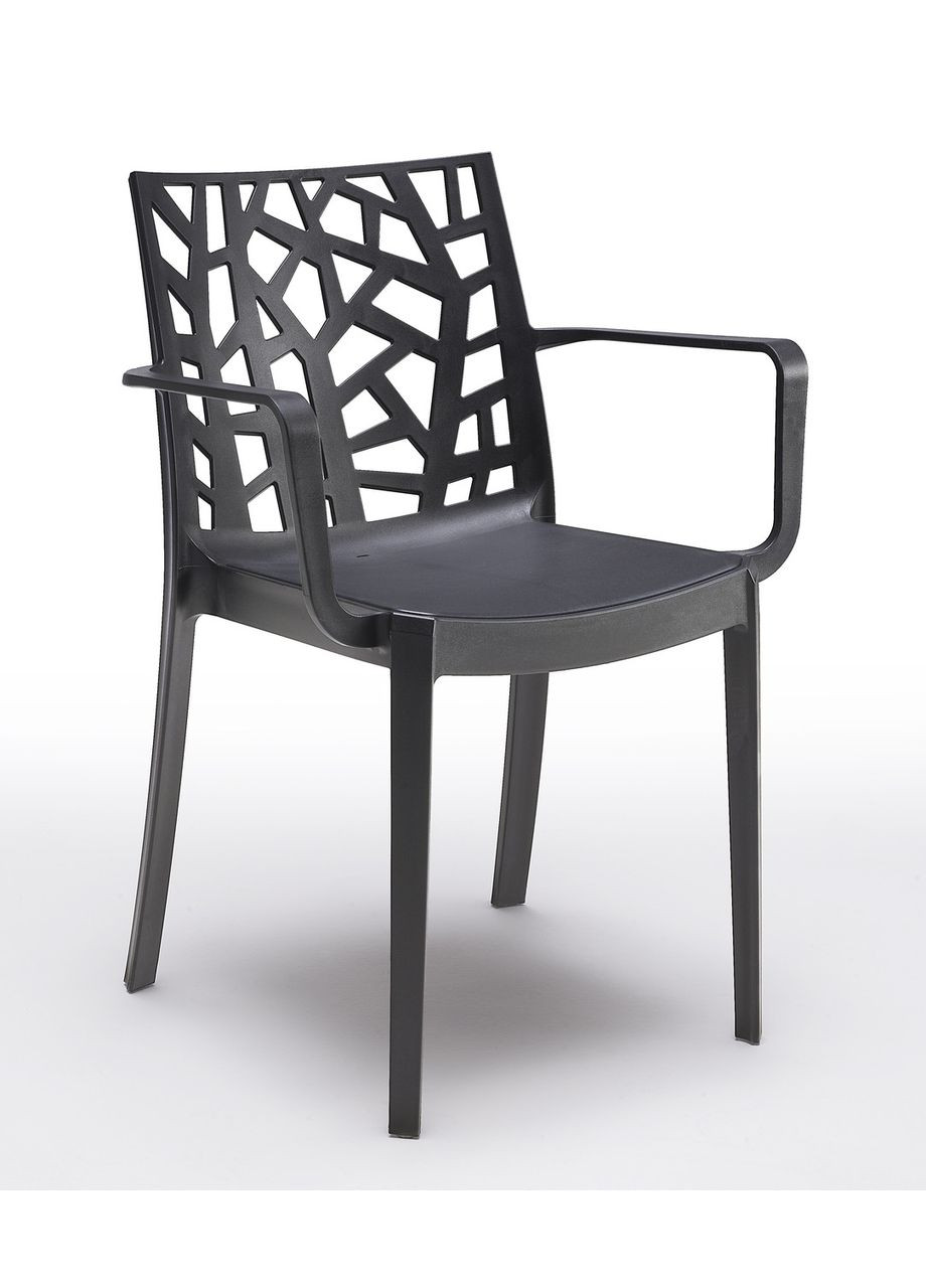 Стілець садовий пластиковий Matrix, графіт Bica (329407764)