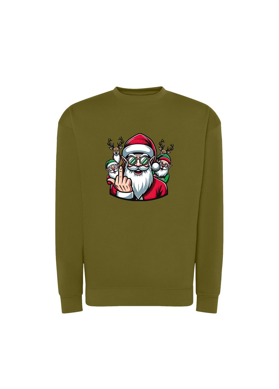 Хаки новогодний свитшот с принтом "подарки - за кеш!" (10931439372) ТiШОТКА (368570928)