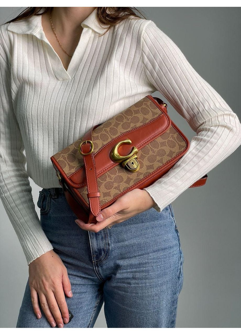 Сумка женская Signature Logo Refined Calf Leather Studio Crossbody Bag No Brand (355478943)