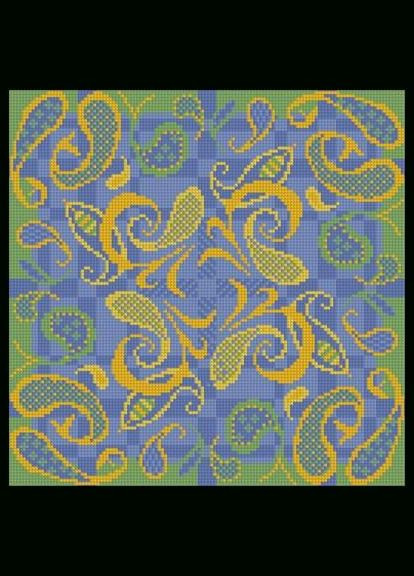 Набір для вишивки хрестиком. Розмір: 40*40 см/20*20 см Орнамент вензеля Лоскуток (315353861)