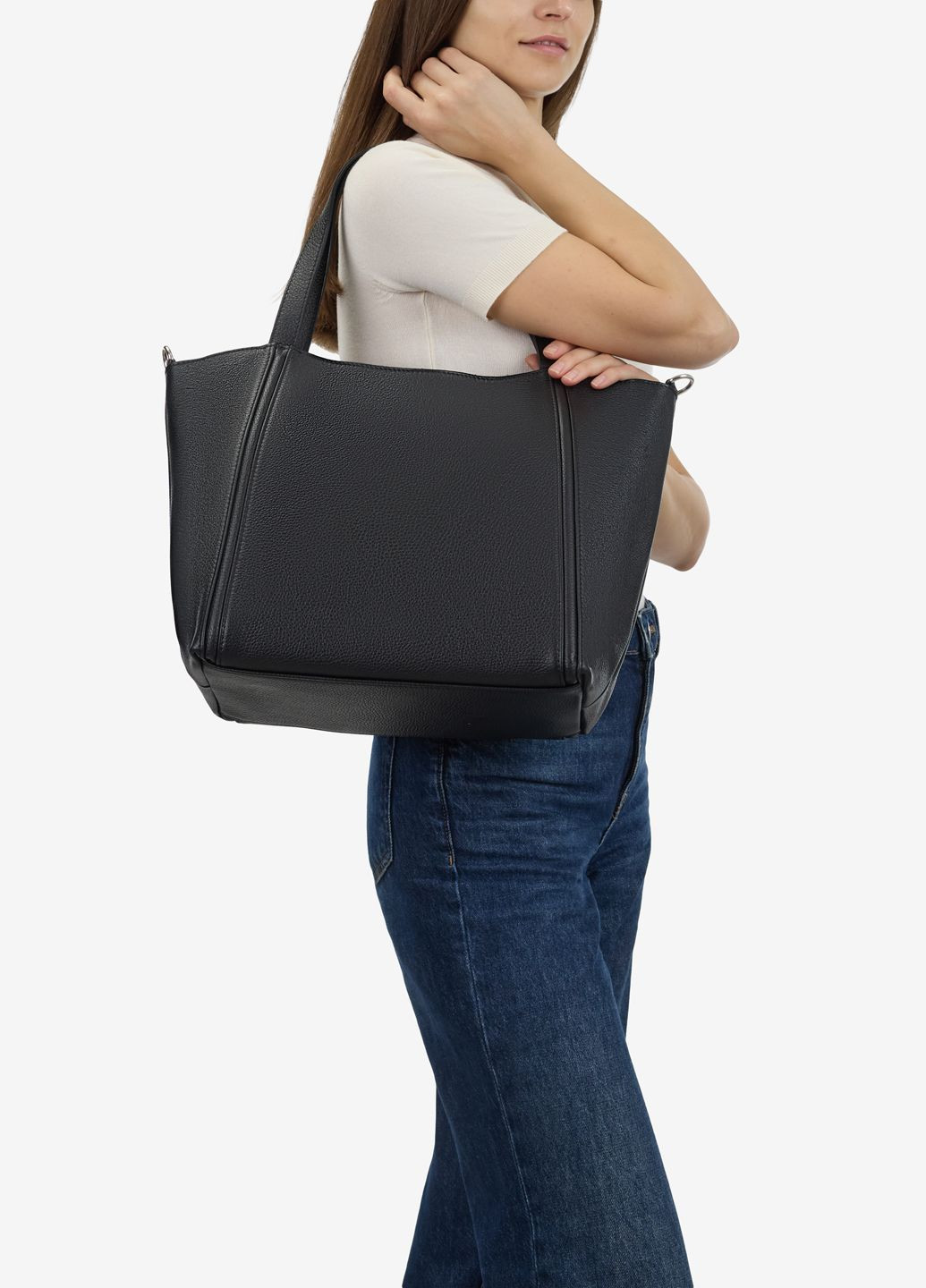 Сумка женская кожаная шоппер средняя Shopper Regina Notte (370705476)