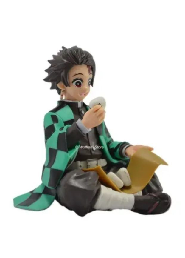 Фигурка Камадо Танджиро 13 см Demon Slayer Kimetsu no Yaiba аниме статуэтка ПВХ сидящая коллекционная No Brand (362682234)