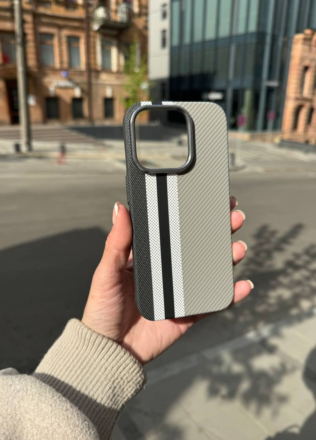 Чохол карбоновий для iPhone 13 Pro Carbon Gray / чохол айфон 13 про сірий No Brand (330033508)