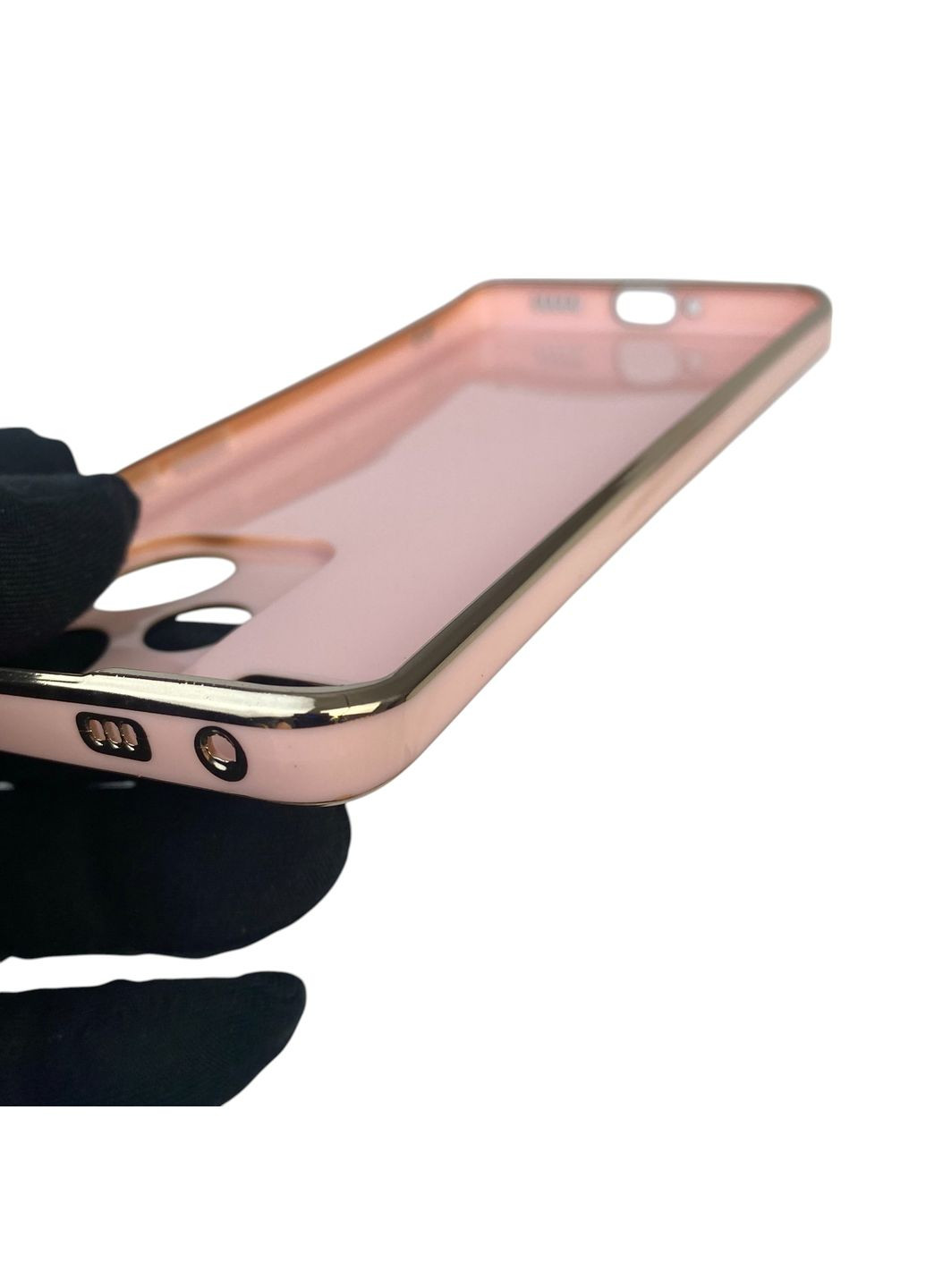 Чохол для Redmi Note 13 Pro Plus з кільцем-підставкою із золотою окантовкою на сяомі редмі нот 13 про плюс пудровий gs1 Xiaomi (366232458)