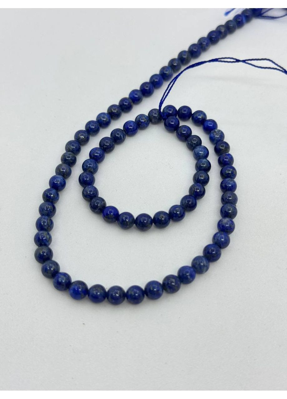 Лазурит на нити без застежки 5 мм 40 см Синий No Brand (361319764)