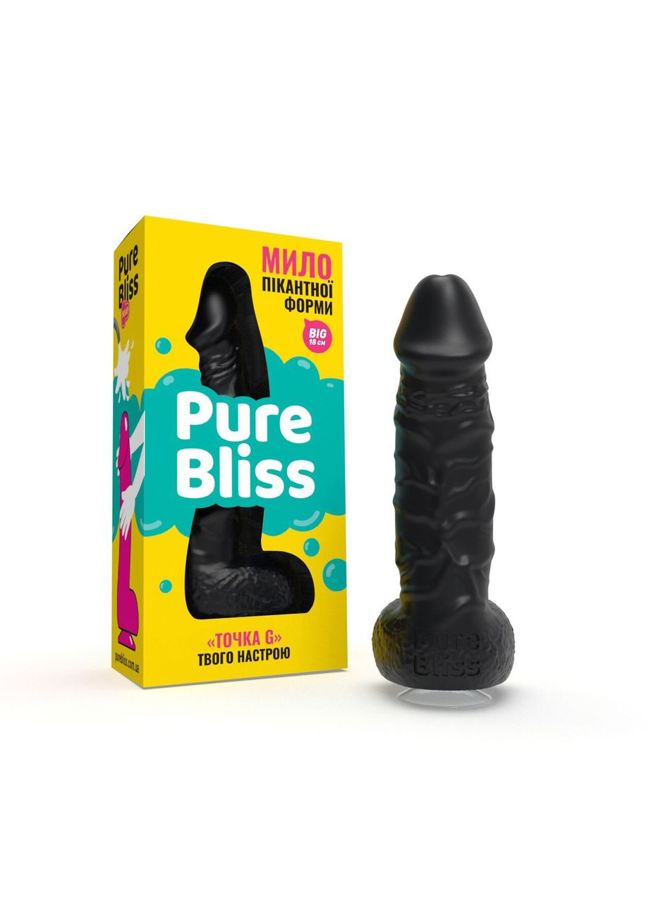 Крафтове милочлен із присоскою Pure Bliss BIG Black, натуральне Чистый Кайф (297865821)