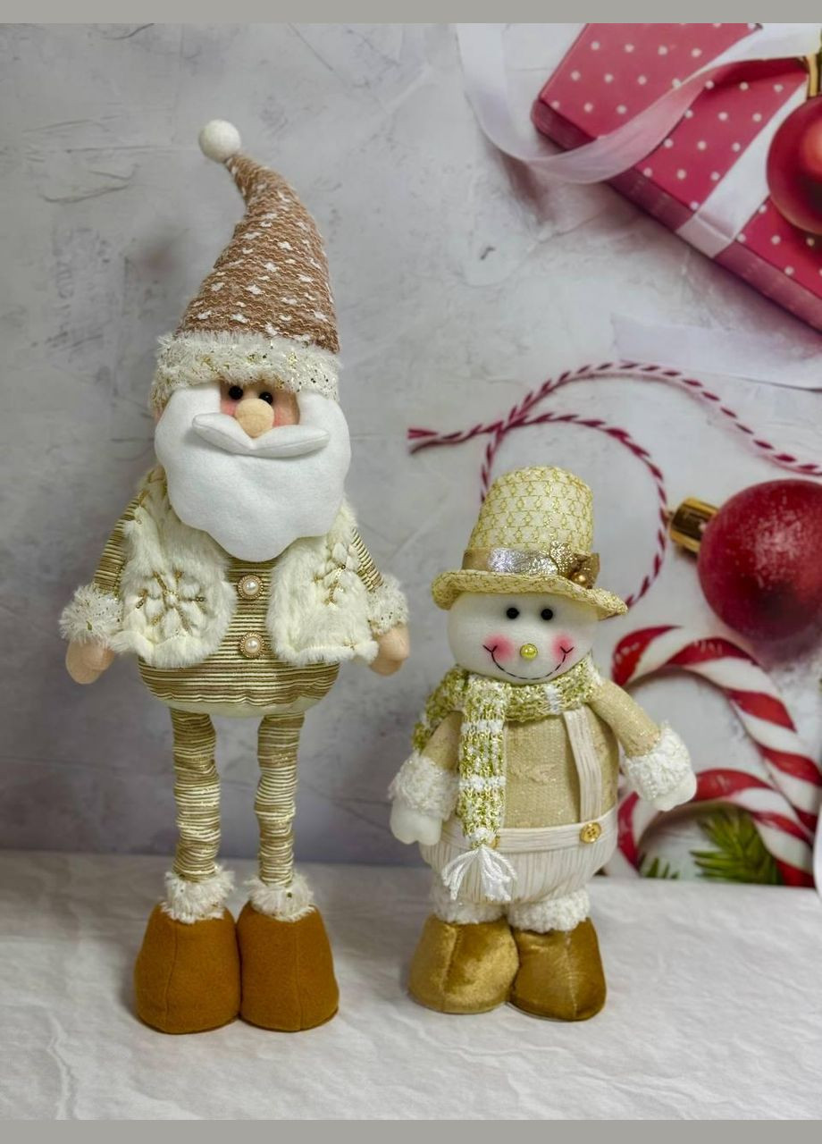 Новогодний набор для декора Дед мороз и Снеговик Рождественский фигуры No Brand (317352319)