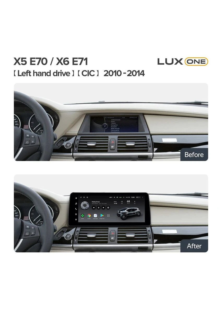 Штатна магнітола LUX ONE 6+128 Gb BMW X5 E70 / X6 E71 CIC (Left hand drive) 2010-2014 12.3" Teyes (378953075)