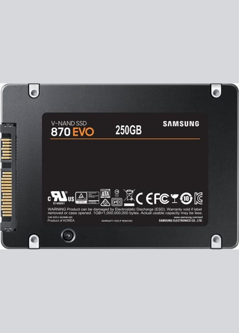 Накопитель SSD 250GB 870 EVO 2.5" SATAIII MLC (MZ77E250B/EU) Samsung (314746555)