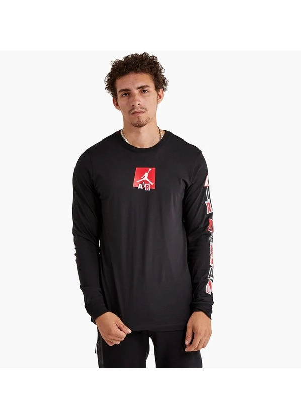 Черный демисезонный лонгслив Air Jordan