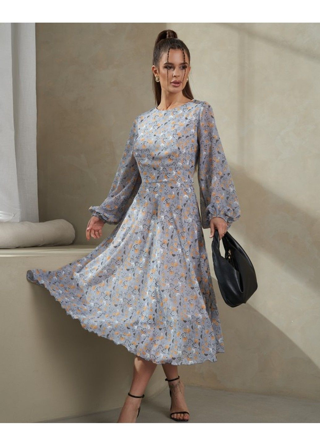 Серое повседневный платье 14481 xl серый ISSA PLUS