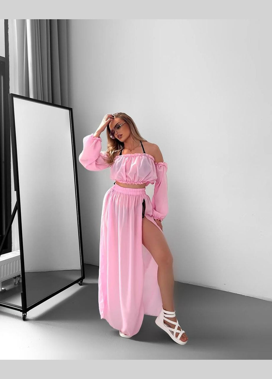 Стильный женский комплект двойка софт No Brand С817-219/3 (342371716)