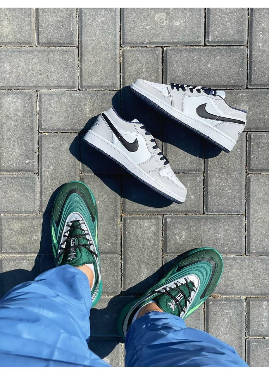 КРОССОВКИ ЖЕНСКИЕ NIKE AIR JORDAN RETRO 1 LOW GREY BLACK WHITE НАЙК АИР ДЖОРДАН No Brand серые демисезоны (367167933)