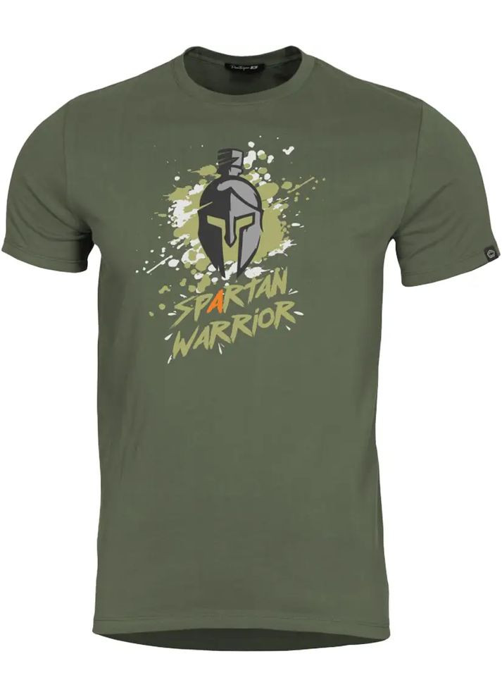 Комбинированная футболка ageron t-hirt partan warrior olive green Pentagon