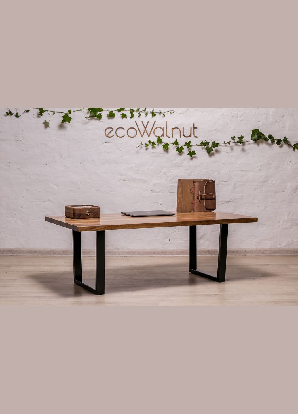 Кофейный стол с прямоугольными краями M (орех) Стол для чаепития EcoWalnut (294342575)