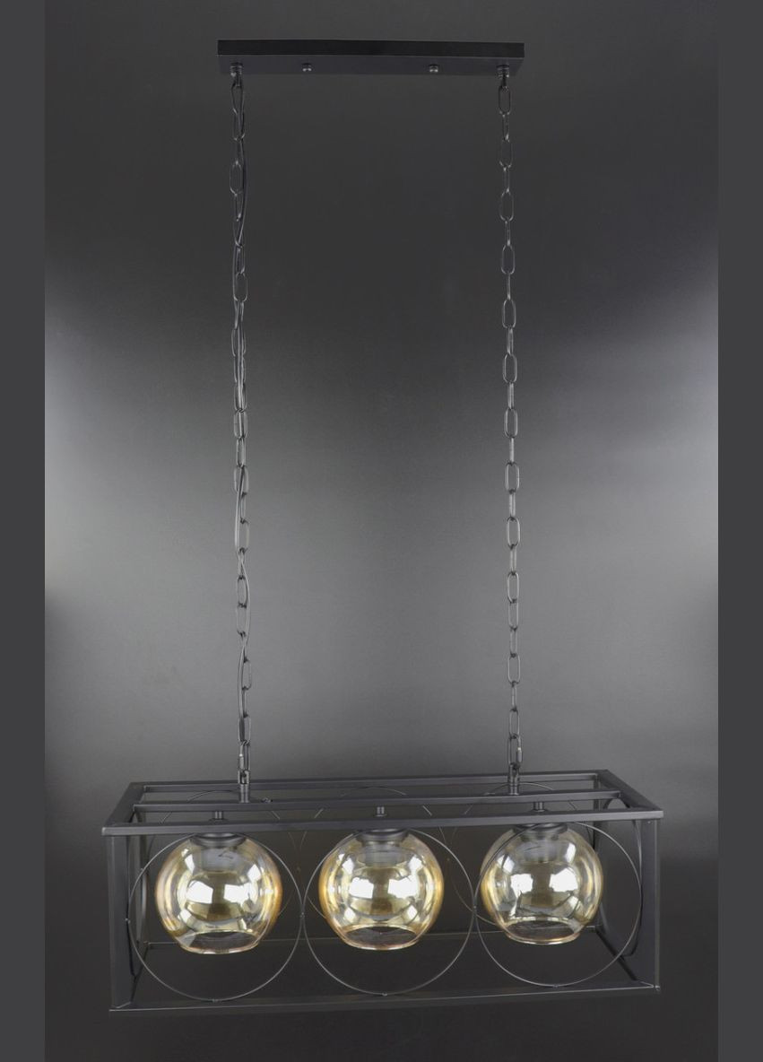 Люстра подвесная LOFT на 3 лампочки 25802 Черный 35-110х24х62 см. Sunnysky (364752501)