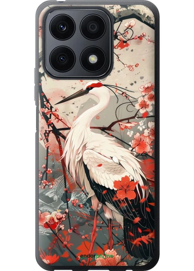Чехол на Huawei Honor X8a Аист в цвету сакуры "6109u-2963-70447" Endorphone (371651060)