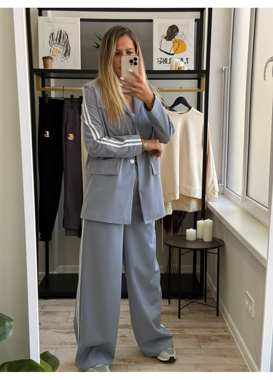 Костюм Тиар,на подкладке пиджак,брюки с лампасами палаццо Україна (359889400)