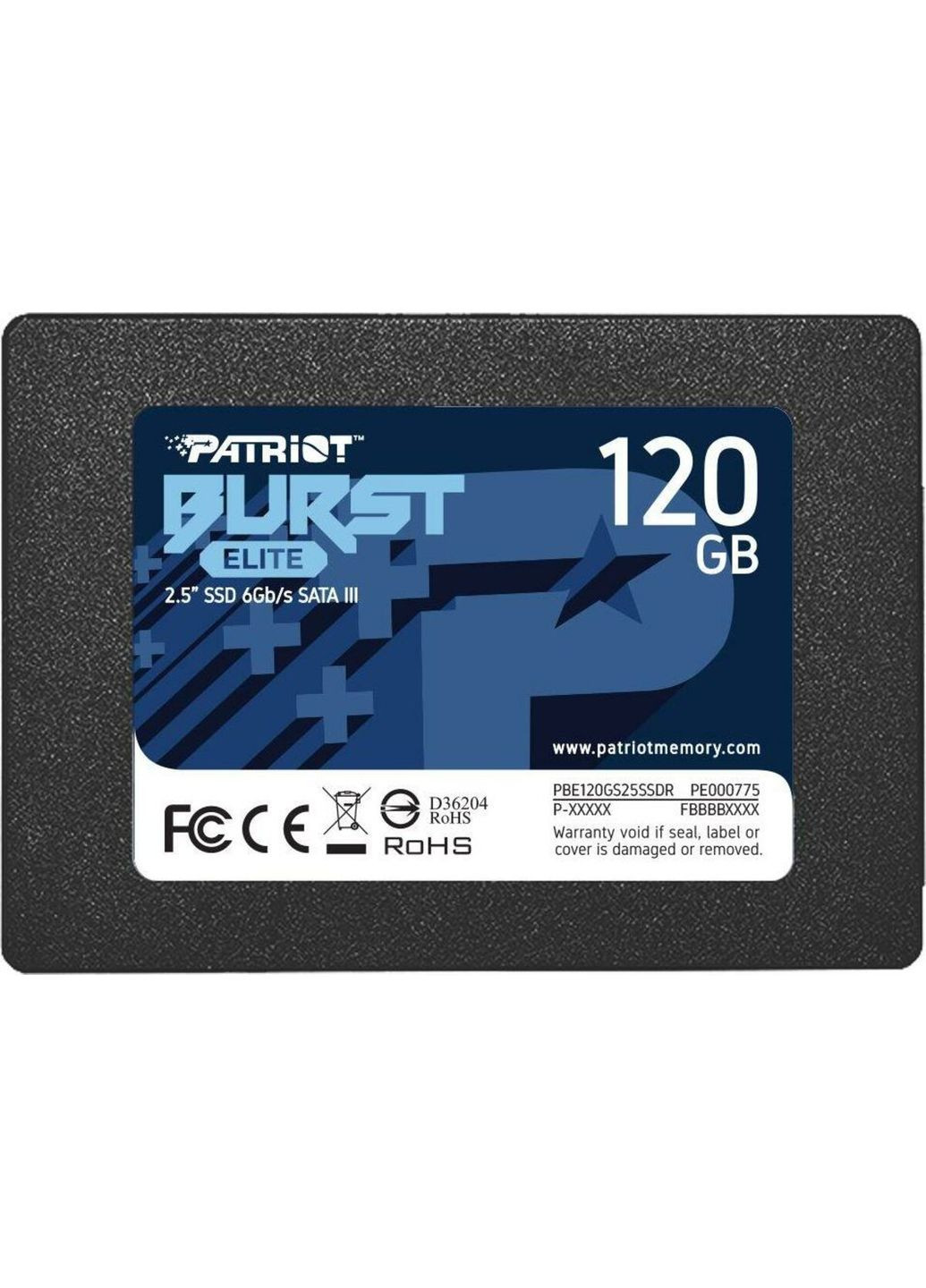Накопичувач SSD 120GB 2.5` 7mm SATAIII TLC 3D Patriot Burst Elite (365749488)