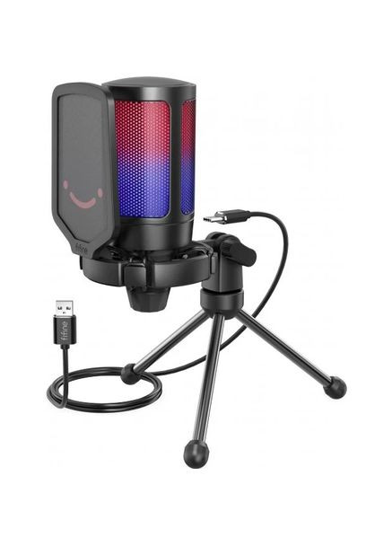 Мікрофон конденсаторний настільний ігровий A6V AMPLIGAME (A6V) з попфільтром / Fifine (369646794)