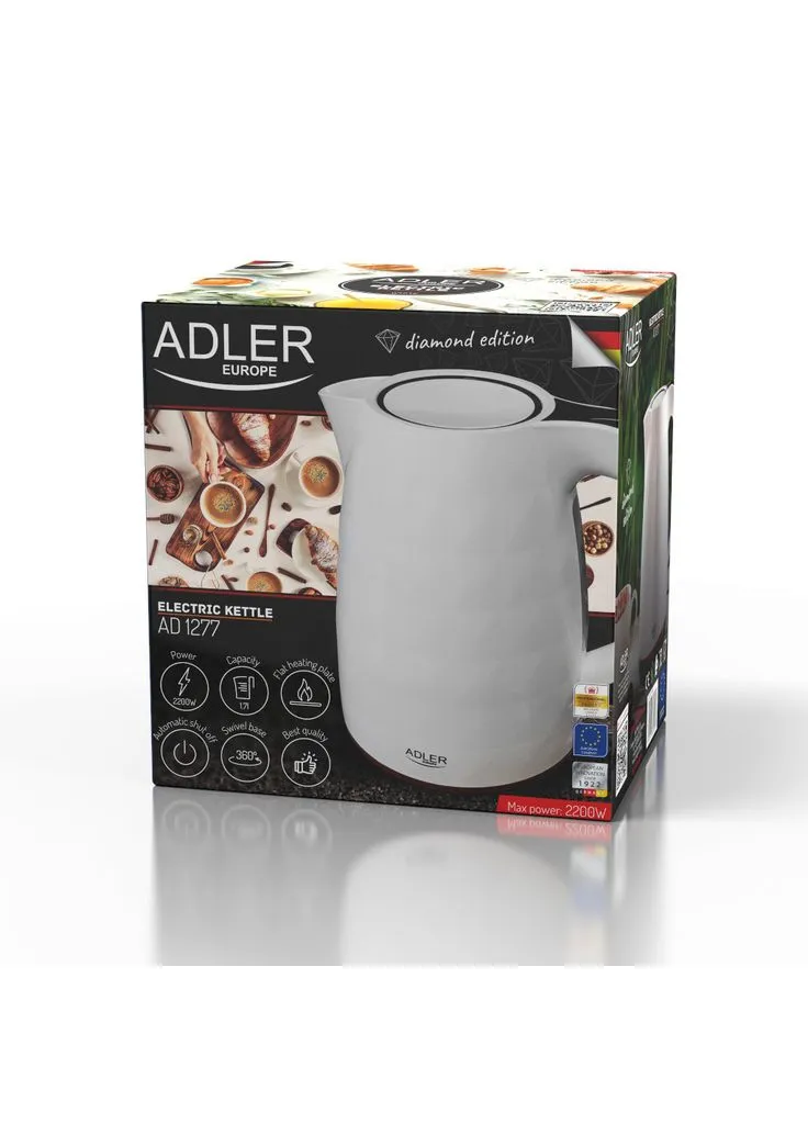 Електрочайник 1.7 л білий (AD 1277) Adler (376112769)