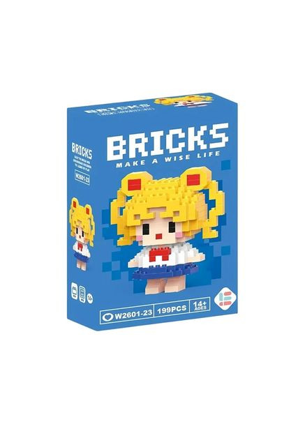 Детский 3D конструктор / пазл Сейлор Мун "Sailor Moon" развивающий высотой 7.0 см Bricks (370802624)