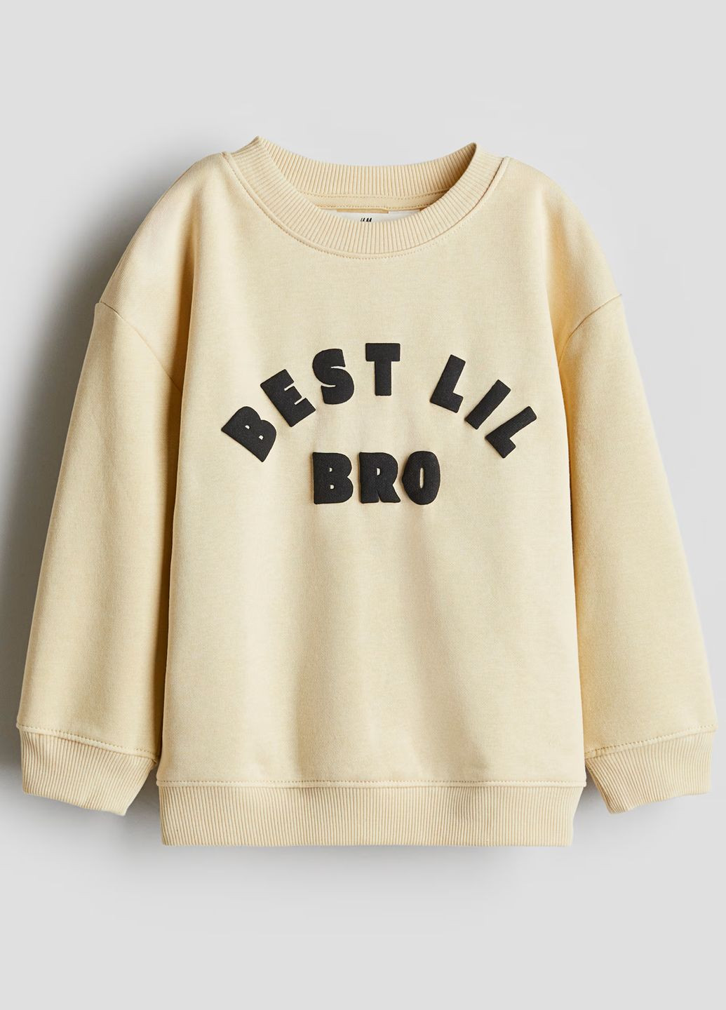 H&M світшот для хлопчика малюнок світло-бежевий повсякденний трикотаж