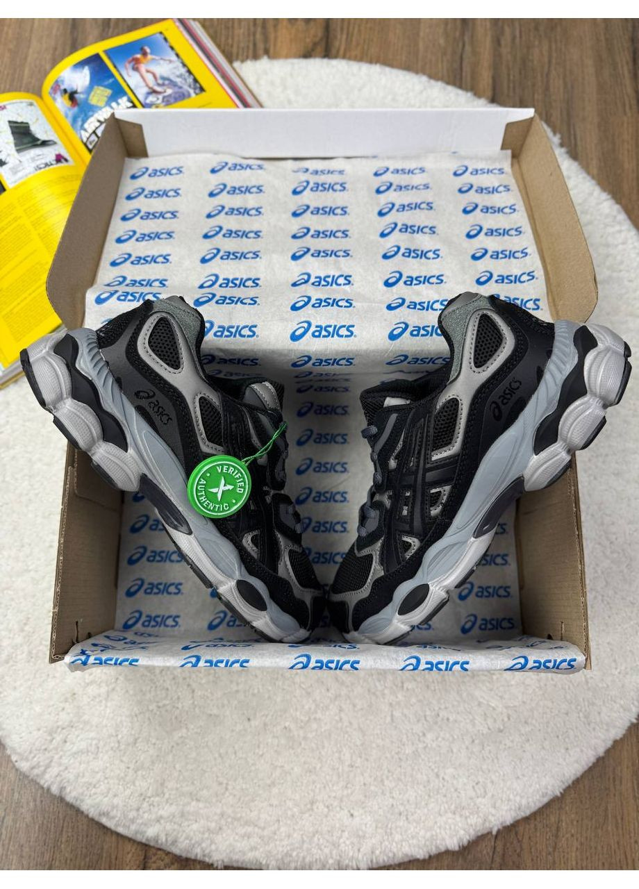 Черные демисезонные кроссовки мужские asics gel nyc black silver асикс гель нюк No Brand
