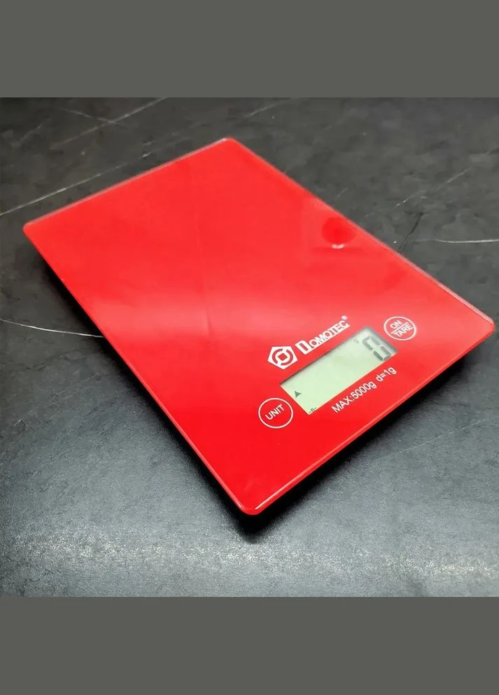 Весы кухонные DOMOTEC MS-912 Glass, весы пищевые, весы кулинарные, компактные весы. Цвет: красный EB-71 No Brand (396103641)