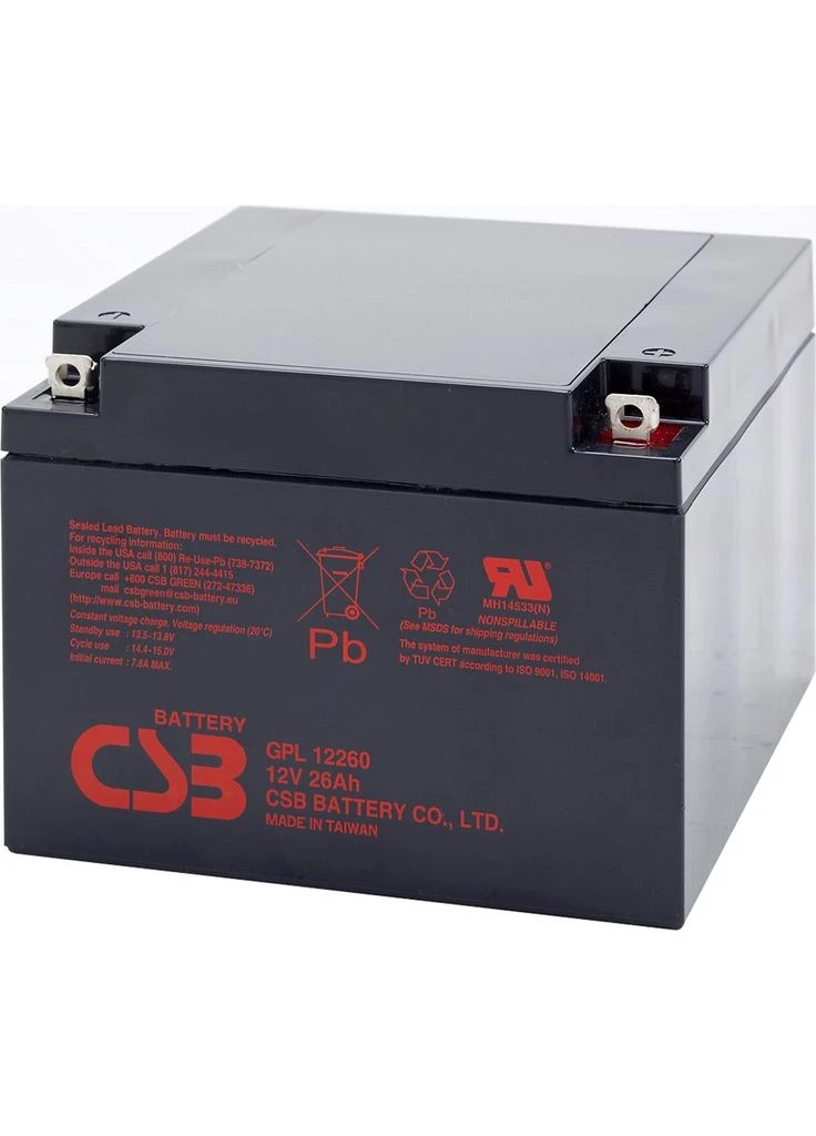 Аккумулятор AGM 12V (12V/26Ah/312Wh) (GPL12260) [154014] CSB (401536892)