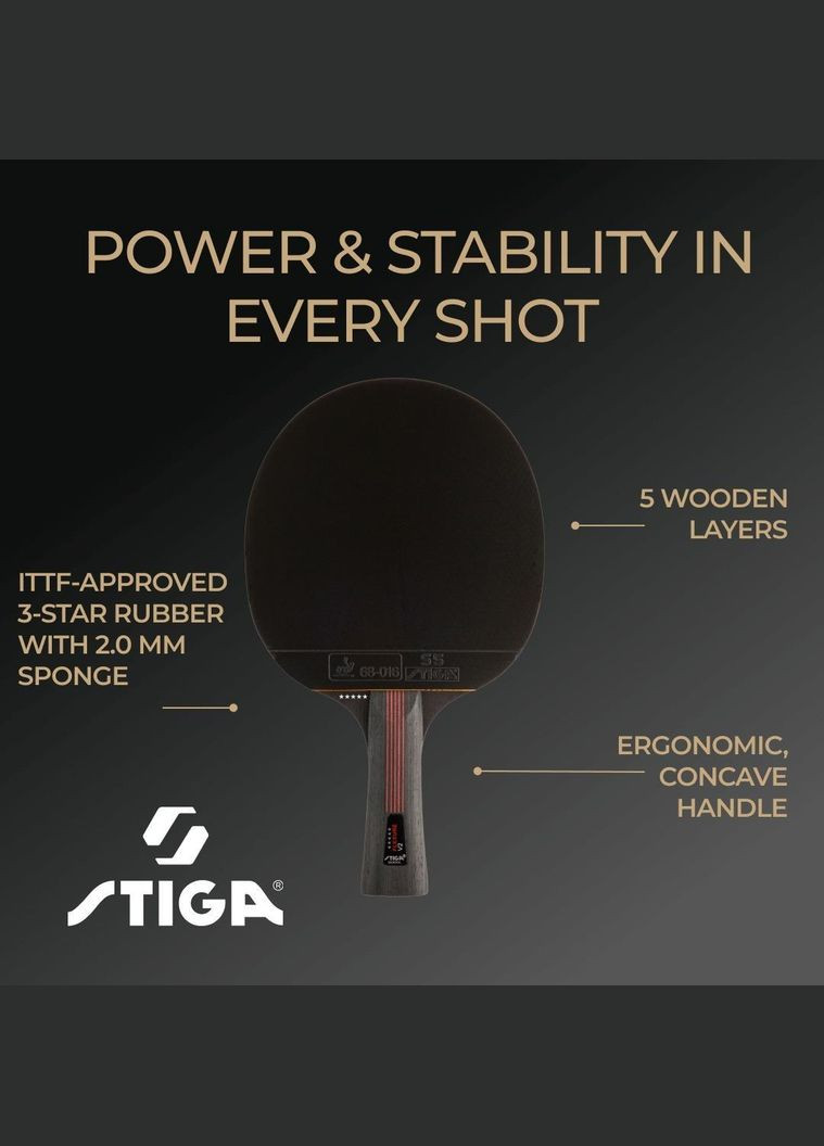 Ракетка для настольного тенниса Flexure 5 Star ver.2 FL (1215-1205-35) Stiga (346533087)