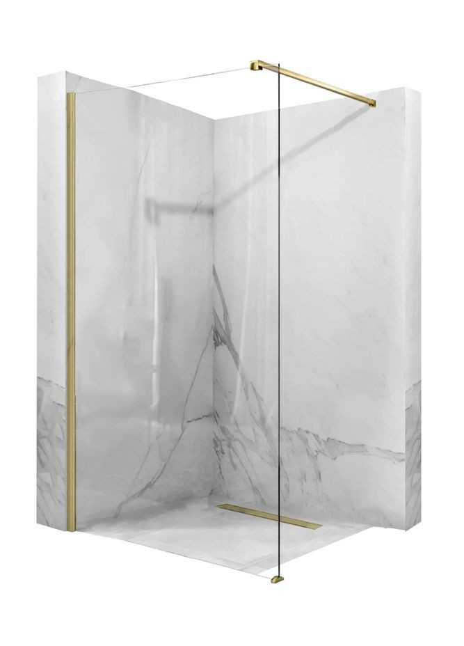 Душова стінка AERO 120 BRUSHED GOLD Rea (386207603)