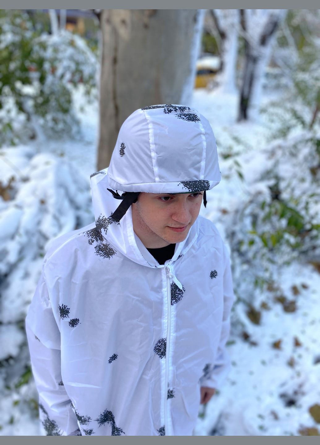 Кавер на шолом зимовий білий маскувальний ЗСУ, Військовий Чохол на каску маскувальний армійський Get’Man (299179282)